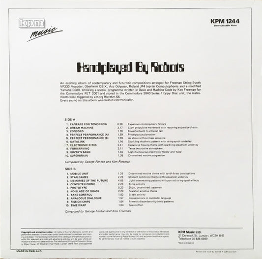 George Fenton / Ken Freeman : Handplayed By Robots (LP)