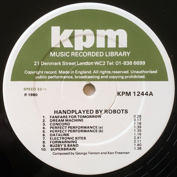 George Fenton / Ken Freeman : Handplayed By Robots (LP)