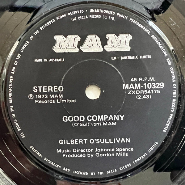 Gilbert O'Sullivan : Ooh Baby  (7", Single)
