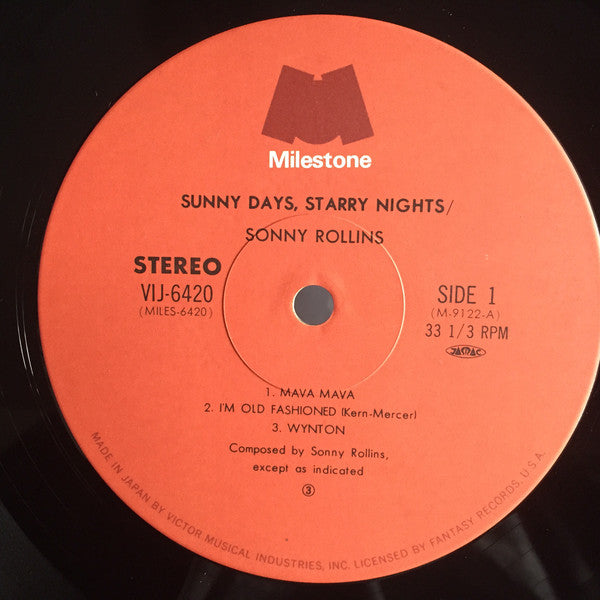 Sonny Rollins : Sunny Days Starry Nights (LP, Album)