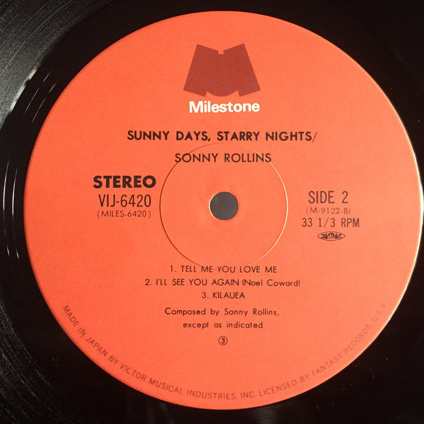 Sonny Rollins : Sunny Days Starry Nights (LP, Album)