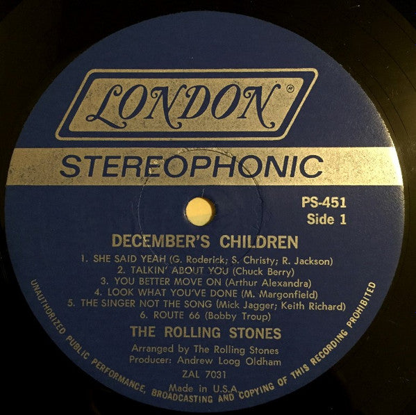 The Rolling Stones : December's Children (And Everybody's) (LP, Album, RP, Wad)