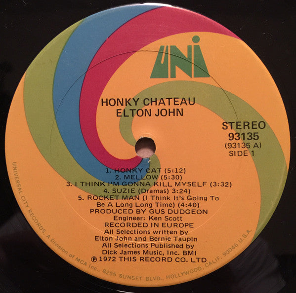 Elton John : Honky Château (LP, Album, Env)