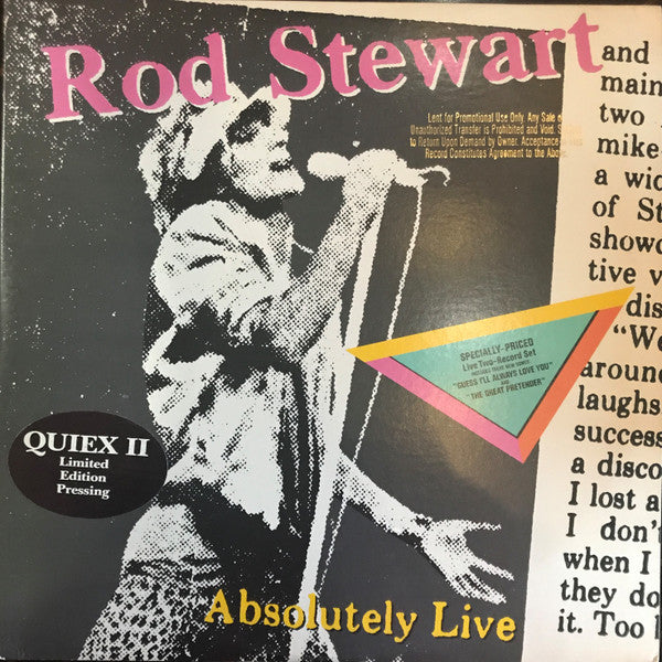 Rod Stewart : Absolutely Live (2xLP, Album, Ltd, Promo, Qui)