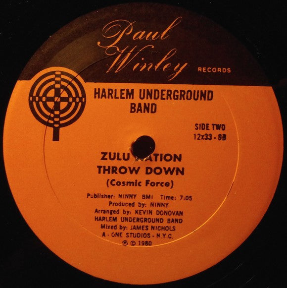 Afrika Bambaataa, Zulu Nation, Cosmic Force (6) / Harlem Underground Band : Zulu Nation Throw Down (12", RP)