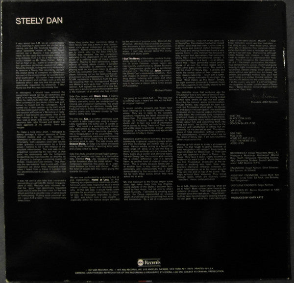 Steely Dan : Aja (LP, Album)