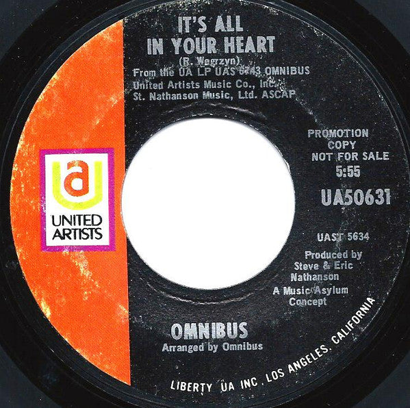 Omnibus : The Man Song (7", Single, Promo)