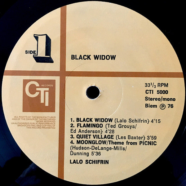 Lalo Schifrin : Black Widow (LP, Album, Gat)