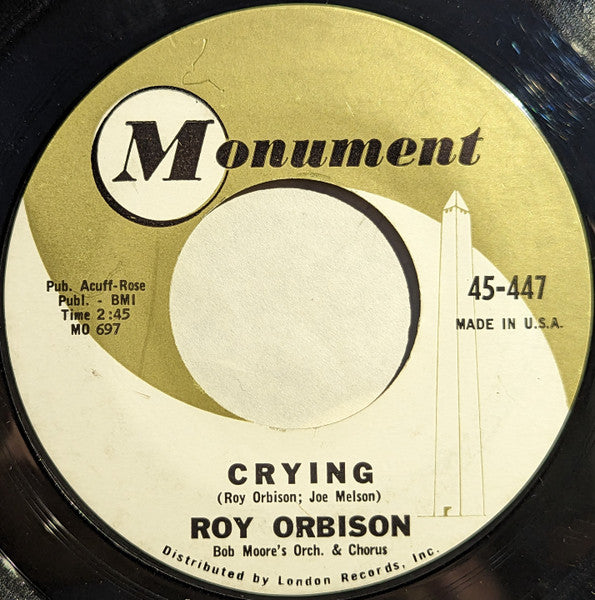 Roy Orbison : Crying / Candy Man (7", Styrene)