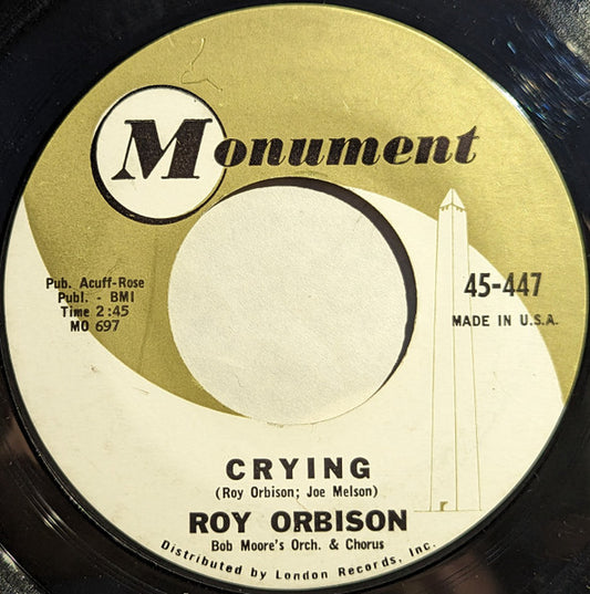 Roy Orbison : Crying / Candy Man (7", Styrene)