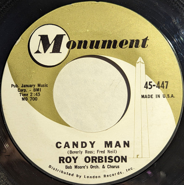 Roy Orbison : Crying / Candy Man (7", Styrene)