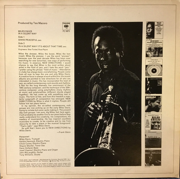 Miles Davis : In A Silent Way (LP, Album, RE,  No)