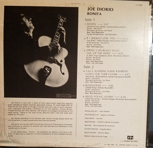 Joe Diorio : Bonita (LP, Album)