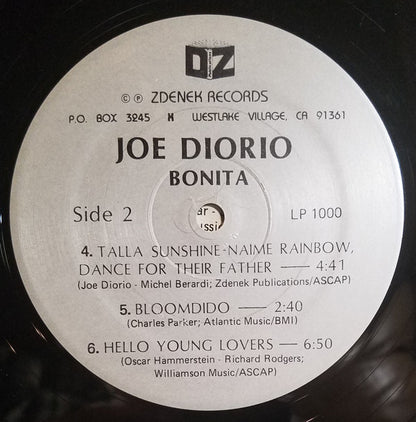 Joe Diorio : Bonita (LP, Album)