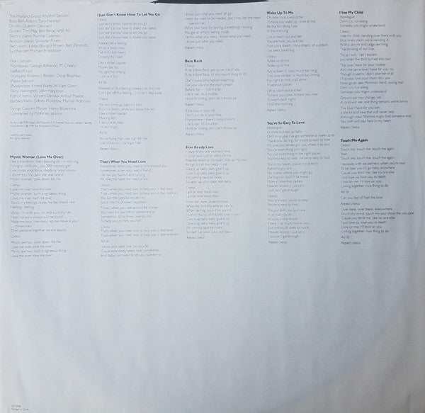 The Temptations : Bare Back (LP, Album, PR-)