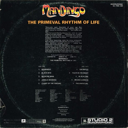 Mandingo (6) : The Primeval Rhythm Of Life (LP, Album, Quad)