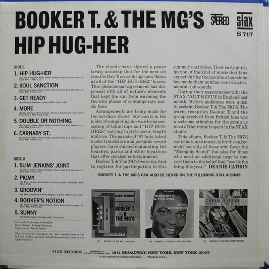 Booker T. & The MG's* : Hip Hug-Her (LP, Album, M/Print, Pre)