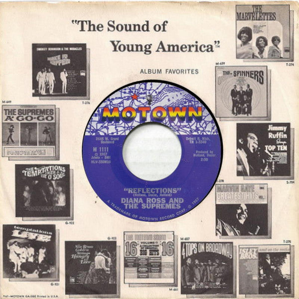 Diana Ross & The Supremes* : Reflections / Going Down For The Third Time (7", Single, Styrene, Mon)