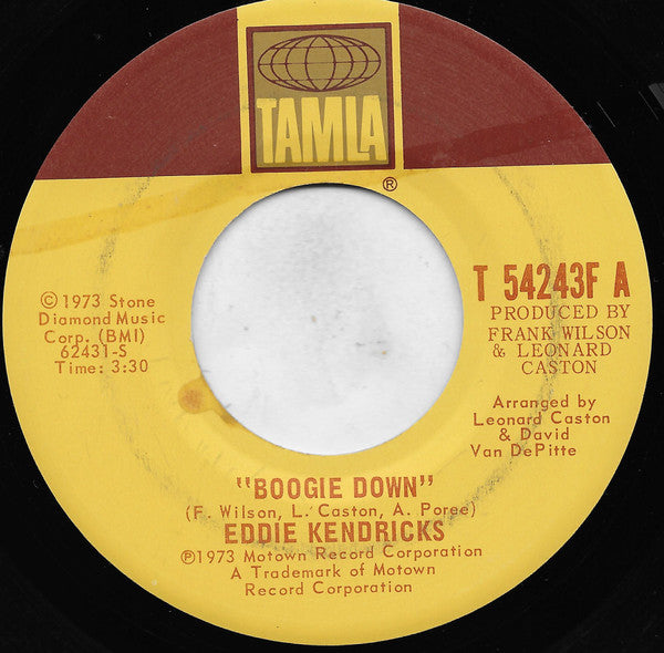 Eddie Kendricks : Boogie Down (7", Single)
