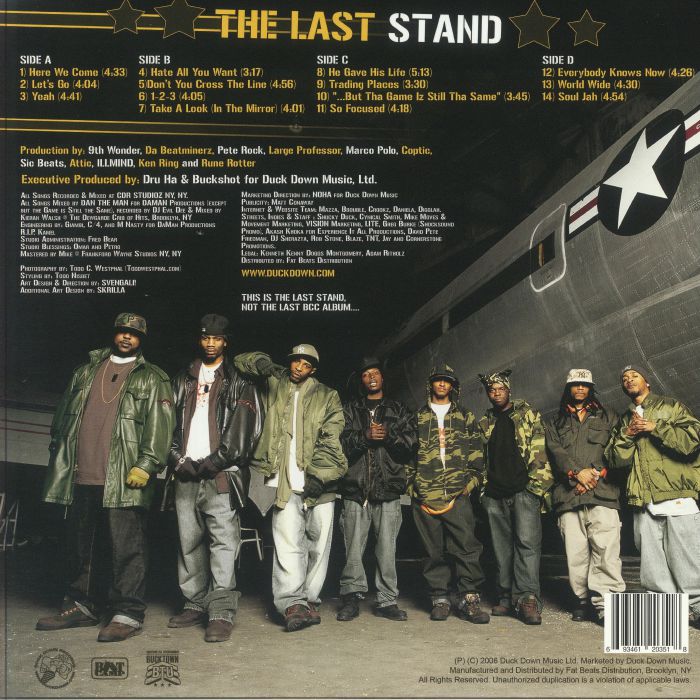 Boot Camp Clik - The Last Stand (2xLP, Album, Ltd, RE, Arm) (Mint (M))