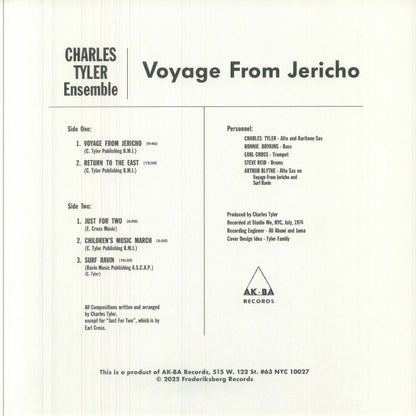 Charles Tyler/Ensemble* - Voyage From Jericho (LP, Album, RE, RM, Gat) (Mint (M))