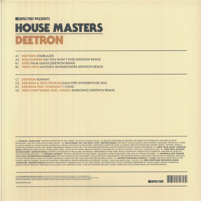 Deetron - House Masters (2x12", Comp) (Mint (M))