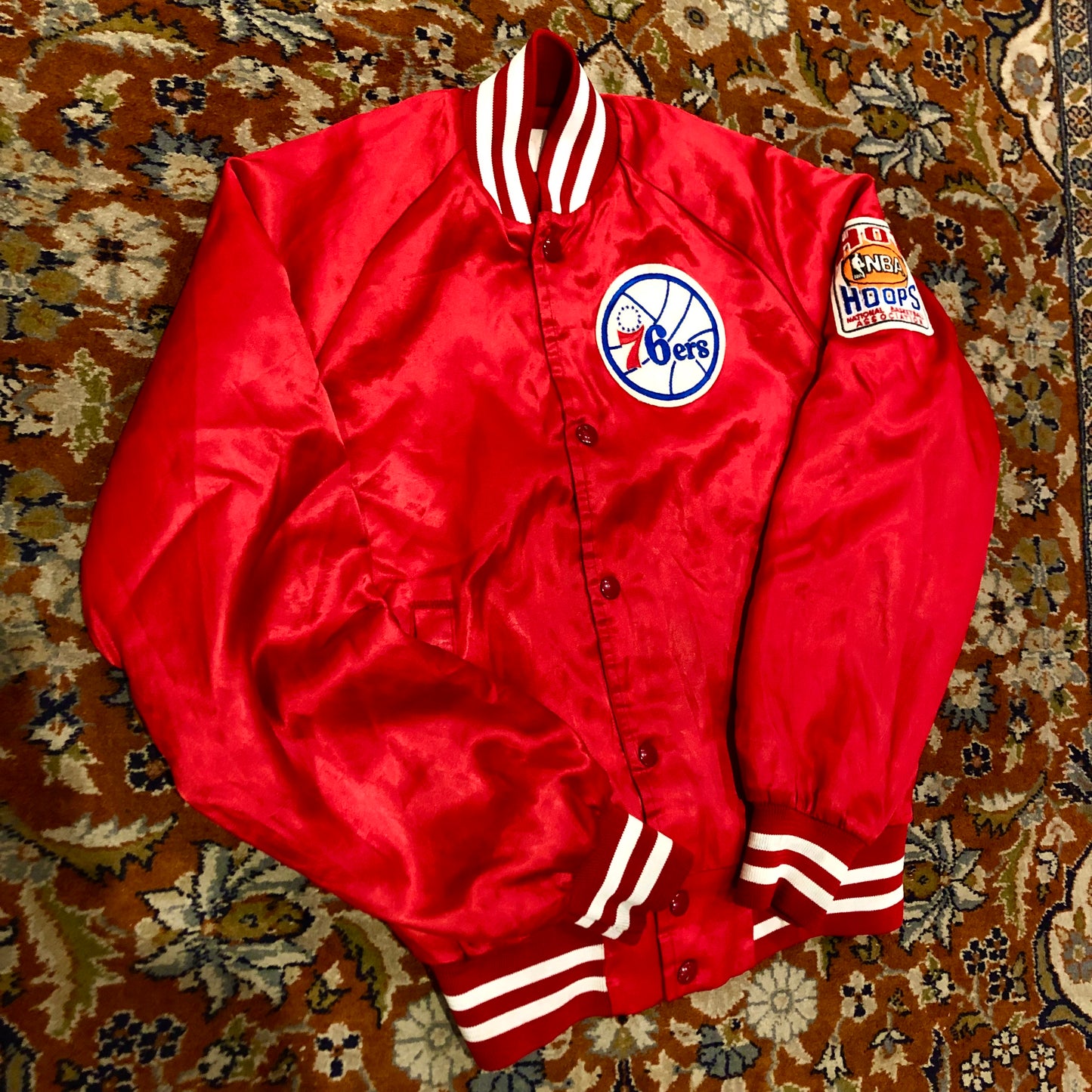 Vintage NBA Philadelphia 76ers Satin Bomber Jacket (S)