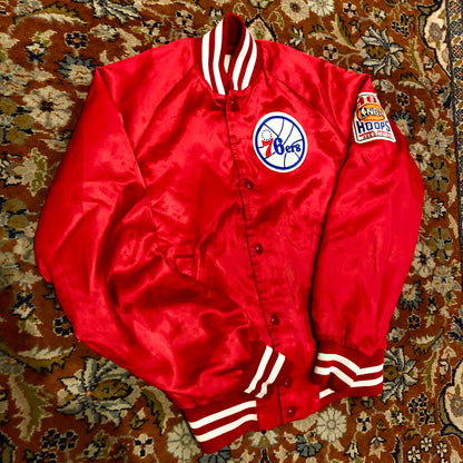 Vintage NBA Philadelphia 76ers Satin Bomber Jacket (S)