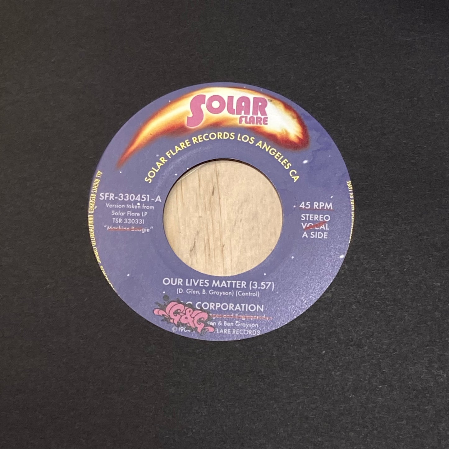 G&G Corporation - Our Lives Matter / Rip It Up (7") (Mint (M))