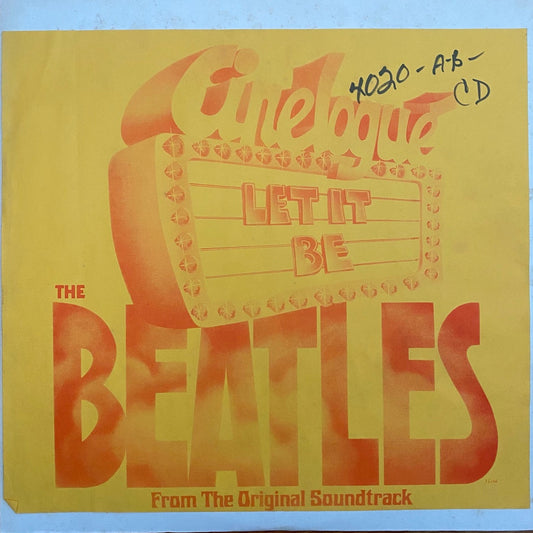 The Beatles - Cinelogue Let It Be 2xLP White Label - VG+
