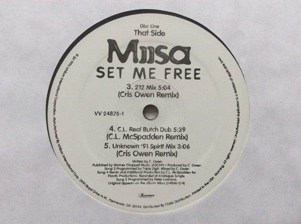 Miisa - Set Me Free (2x12", 33 ⅓ RPM) (Very Good Plus (VG+))