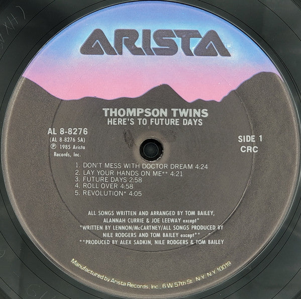 Thompson Twins - Here's To Future Days (LP, Album, Club) (Very Good Plus (VG+))