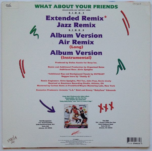 TLC - What About Your Friends (12", 33 ⅓ RPM) (Good Plus (G+))