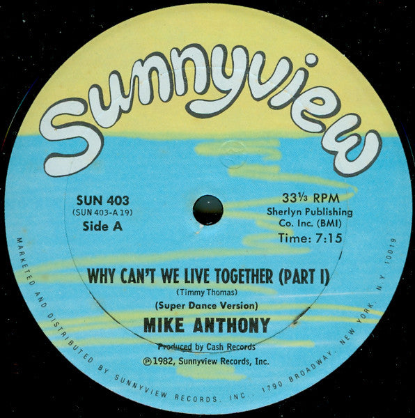 Mike Anthony - Why Can't We Live Together (12", 33 ⅓ RPM) (Very Good Plus (VG+))