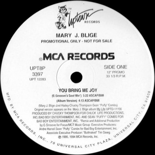 Mary J. Blige - You Bring Me Joy (12", 33 ⅓ RPM, Promo) (Very Good Plus (VG+))