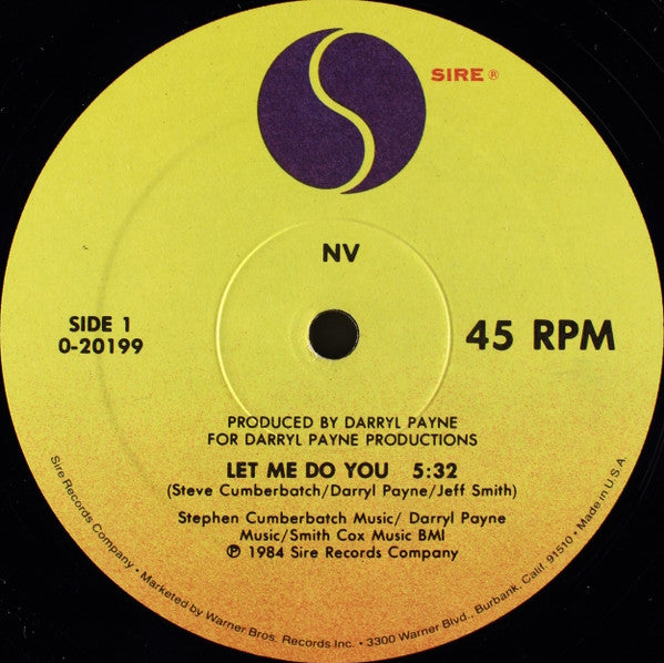NV - Let Me Do You (12", 45 RPM, Maxi) (Very Good (VG))