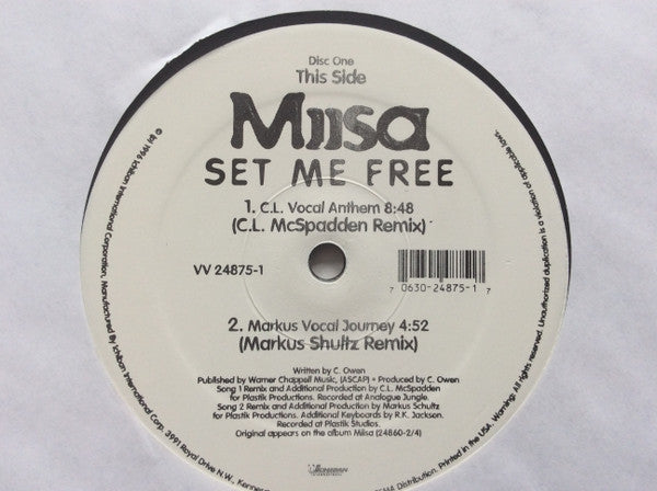 Miisa - Set Me Free (2x12", 33 ⅓ RPM) (Very Good Plus (VG+))