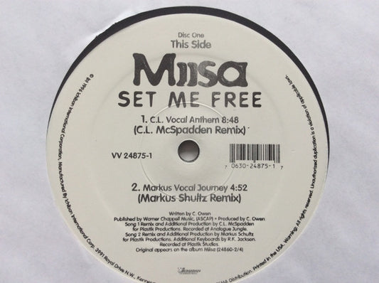 Miisa - Set Me Free (2x12", 33 ⅓ RPM) (Very Good Plus (VG+))