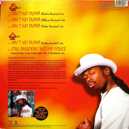 Rappin' 4-Tay - Ain't No Playa Like... (12", Single) (Very Good Plus (VG+))