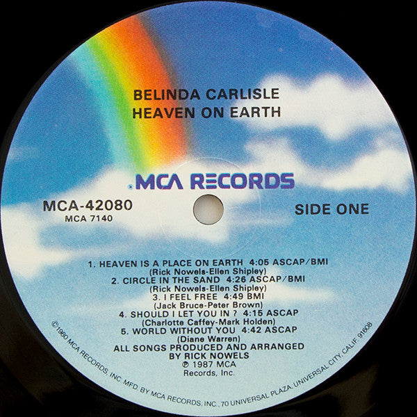 Belinda Carlisle - Heaven On Earth (LP, Album, Stereo) (Very Good Plus (VG+))