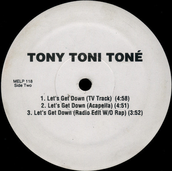 Tony! Toni! Toné! - Let's Get Down (12", Promo) (Very Good Plus (VG+))