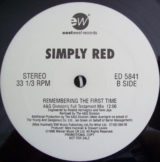 Simply Red - Remembering The First Time (2x12", Promo) (Very Good Plus (VG+))