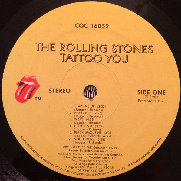 The Rolling Stones - Tattoo You (LP, Album, Stereo) (Very Good Plus (VG+))