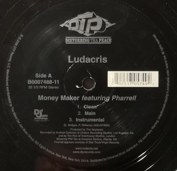 Ludacris - Money Maker / Tell It Like It Is (12") (Very Good (VG))