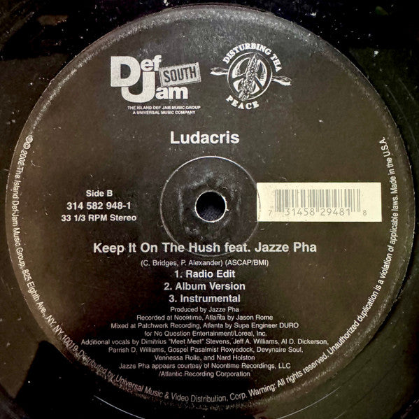Ludacris - Move B***h / Keep It On The Hush (12") (Very Good (VG))