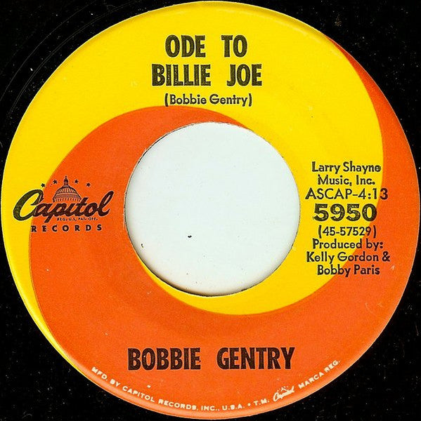 Bobbie Gentry - Ode To Billie Joe / Mississippi Delta (7", 45 RPM) (Very Good (VG))