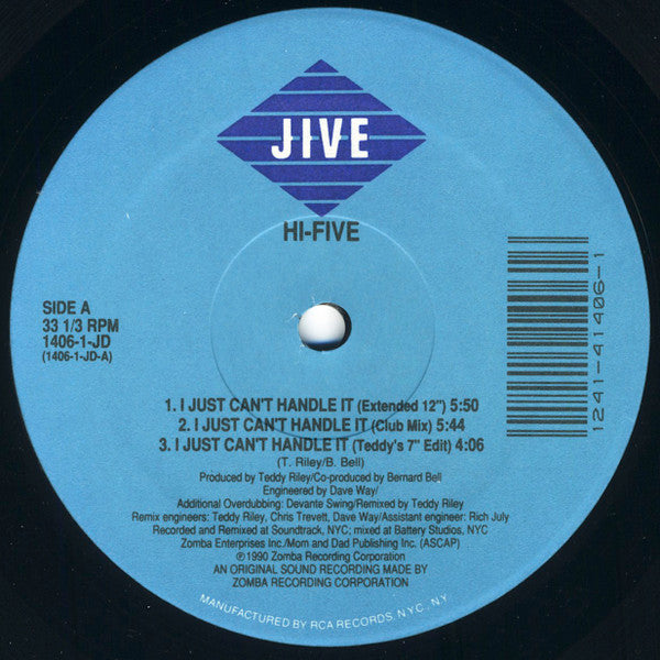Hi-Five - I Just Can't Handle It (12", 33 ⅓ RPM) (Very Good Plus (VG+))