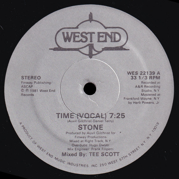 Stone - Time (12", 33 ⅓ RPM, Single, Stereo) (Very Good Plus (VG+))