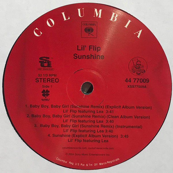 Lil' Flip - Sunshine (12", 33 ⅓ RPM, Single) (Very Good Plus (VG+))