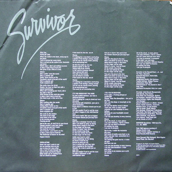 Survivor - Vital Signs (LP, Album, Stereo) (Very Good Plus (VG+))
